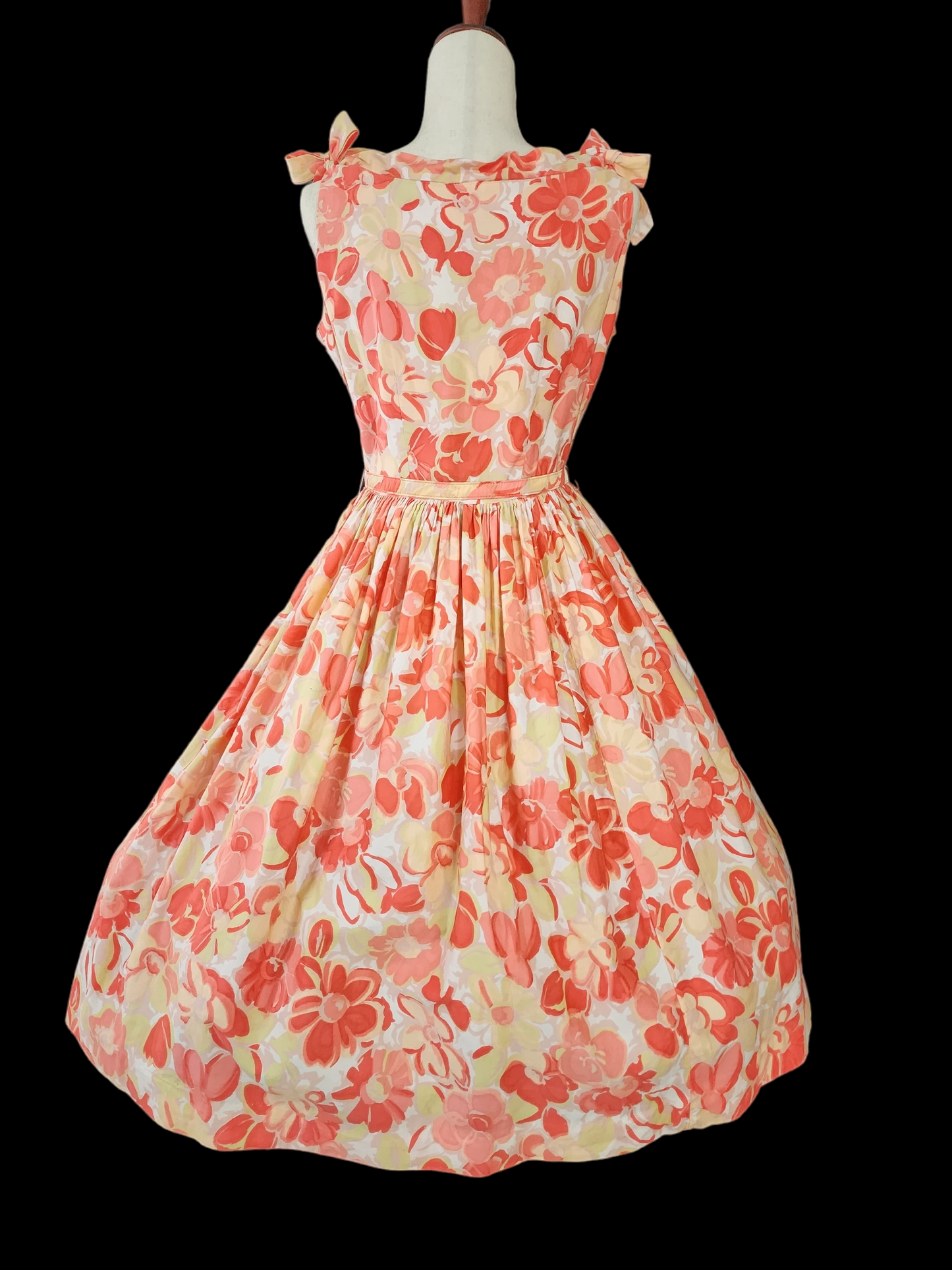 Vintage 1950's Floral Cotton Tea Dress