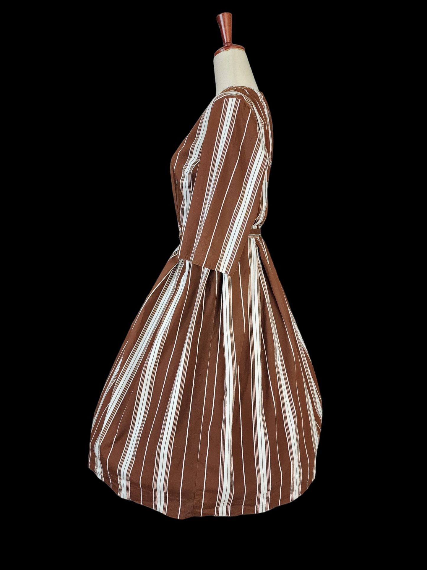1950's Helen Hensley Striped Shirtwaist Dress