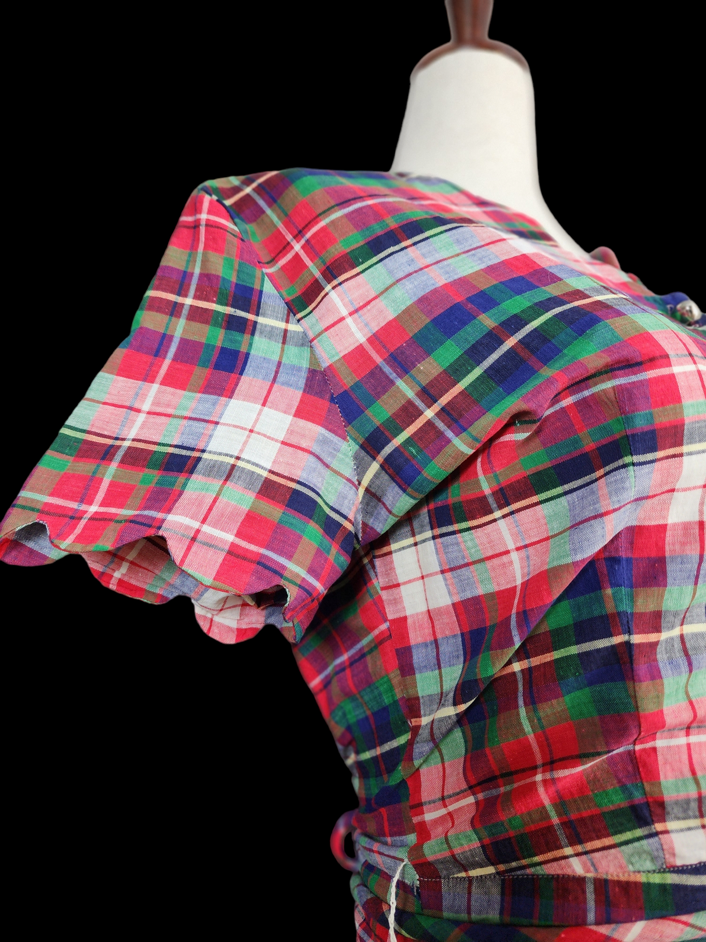 Vintage 1940s Joan Kenley Plaid Day Dress