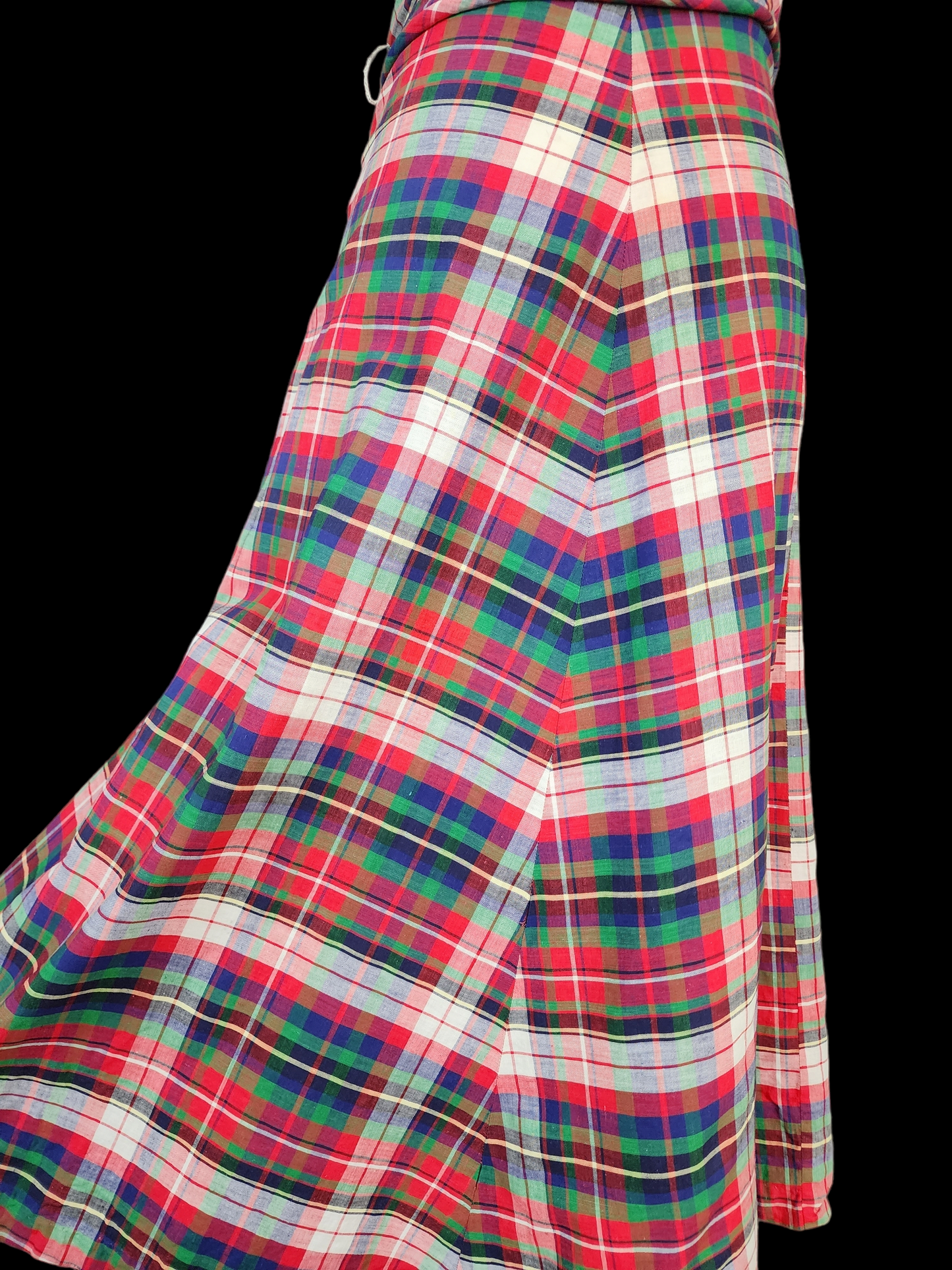 Vintage 1940s Joan Kenley Plaid Day Dress